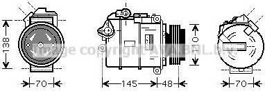 Ava Quality Cooling BWAK348 - Compressore, Climatizzatore autozon.pro