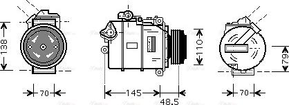 Ava Quality Cooling BWAK309 - Compressore, Climatizzatore autozon.pro