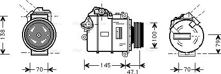 Ava Quality Cooling BWAK306 - Compressore, Climatizzatore autozon.pro