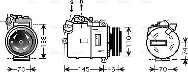 Ava Quality Cooling BWAK318 - Compressore, Climatizzatore autozon.pro