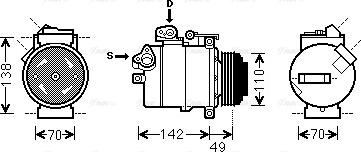 Ava Quality Cooling BWAK389 - Compressore, Climatizzatore autozon.pro