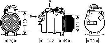 Ava Quality Cooling BWAK387 - Compressore, Climatizzatore autozon.pro