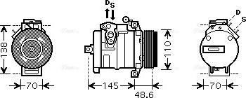 Ava Quality Cooling BWAK334 - Compressore, Climatizzatore autozon.pro