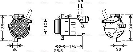 Ava Quality Cooling BWAK321 - Compressore, Climatizzatore autozon.pro