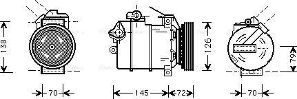 Ava Quality Cooling BWAK226 - Compressore, Climatizzatore autozon.pro