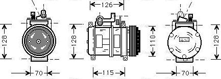 Ava Quality Cooling BWAK227 - Compressore, Climatizzatore autozon.pro