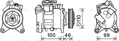 Ava Quality Cooling BWK489 - Compressore, Climatizzatore autozon.pro