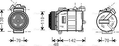 Ava Quality Cooling BW K015 - Compressore, Climatizzatore autozon.pro