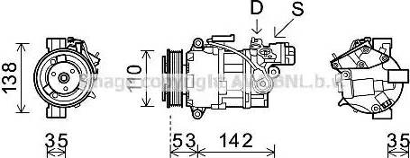 Ava Quality Cooling BW K393 - Compressore, Climatizzatore autozon.pro