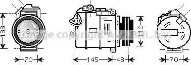 Ava Quality Cooling BW K348 - Compressore, Climatizzatore autozon.pro