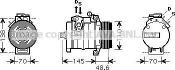 Ava Quality Cooling BW K334 - Compressore, Climatizzatore autozon.pro