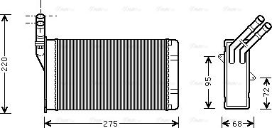 Ava Quality Cooling CN 6055 - Scambiatore calore, Riscaldamento abitacolo autozon.pro