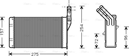 Ava Quality Cooling CN 6150 - Scambiatore calore, Riscaldamento abitacolo autozon.pro