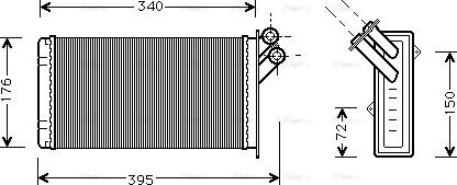 Ava Quality Cooling CN 6129 - Scambiatore calore, Riscaldamento abitacolo autozon.pro