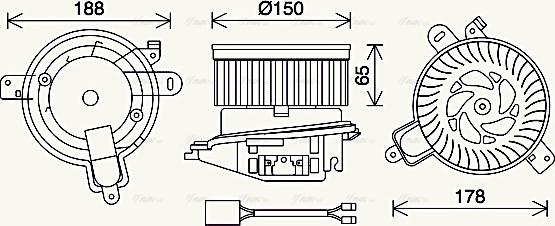 Ava Quality Cooling CN8509 - Ventilatore abitacolo autozon.pro