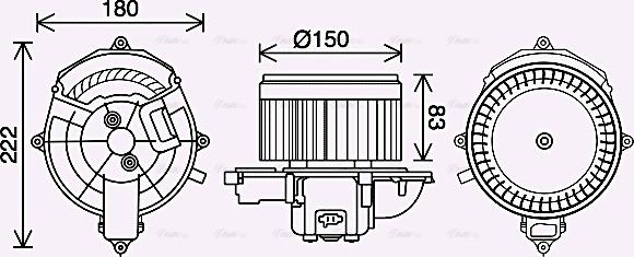 Ava Quality Cooling CN8310 - Ventilatore abitacolo autozon.pro