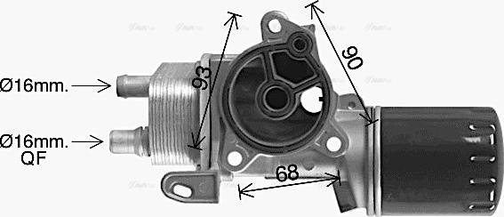 Ava Quality Cooling CN3327H - Radiatore olio, Olio motore autozon.pro