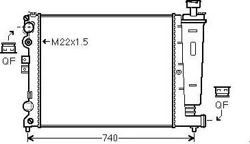 Ava Quality Cooling CN 2077 - Radiatore, Raffreddamento motore autozon.pro