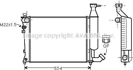 Ava Quality Cooling CN 2149 - Radiatore, Raffreddamento motore autozon.pro