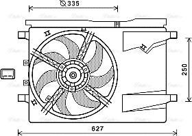 Ava Quality Cooling CN7549 - Ventola, Raffreddamento motore autozon.pro