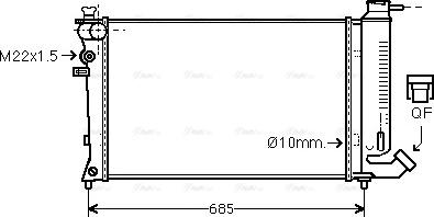 Ava Quality Cooling CNA2112 - Radiatore, Raffreddamento motore autozon.pro