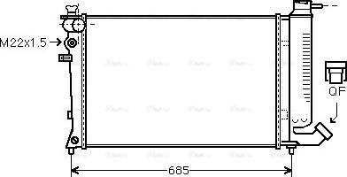 Ava Quality Cooling CNA2135 - Radiatore, Raffreddamento motore autozon.pro