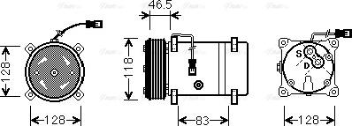 Ava Quality Cooling CNAK158 - Compressore, Climatizzatore autozon.pro