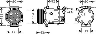 Ava Quality Cooling CN K255 - Compressore, Climatizzatore autozon.pro