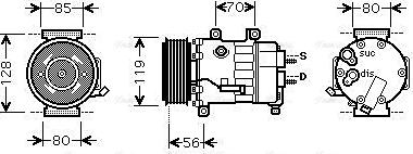 Ava Quality Cooling CNAK256 - Compressore, Climatizzatore autozon.pro