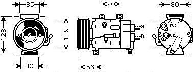 Ava Quality Cooling CNAK250 - Compressore, Climatizzatore autozon.pro