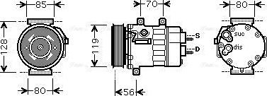 Ava Quality Cooling CNAK253 - Compressore, Climatizzatore autozon.pro