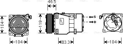 Ava Quality Cooling CNAK201 - Compressore, Climatizzatore autozon.pro