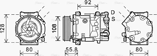 Ava Quality Cooling CNAK282 - Compressore, Climatizzatore autozon.pro