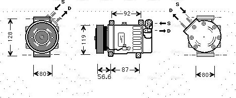 Ava Quality Cooling CNAK238 - Compressore, Climatizzatore autozon.pro