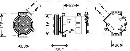 Ava Quality Cooling CNAK237 - Compressore, Climatizzatore autozon.pro