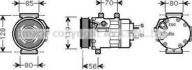 Ava Quality Cooling CN K254 - Compressore, Climatizzatore autozon.pro