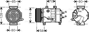 Ava Quality Cooling CN K256 - Compressore, Climatizzatore autozon.pro