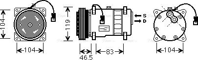 Ava Quality Cooling CN K258 - Compressore, Climatizzatore autozon.pro