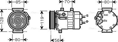 Ava Quality Cooling CN K253 - Compressore, Climatizzatore autozon.pro