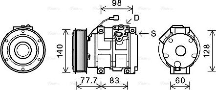 Ava Quality Cooling CPAK007 - Compressore, Climatizzatore autozon.pro