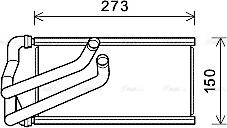 Ava Quality Cooling CR6140 - Scambiatore calore, Riscaldamento abitacolo autozon.pro