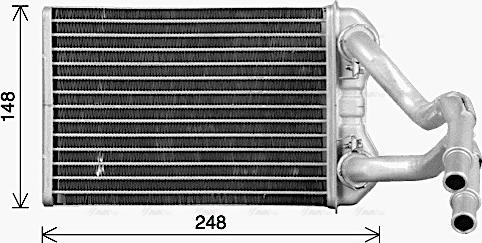 Ava Quality Cooling CR6147 - Scambiatore calore, Riscaldamento abitacolo autozon.pro