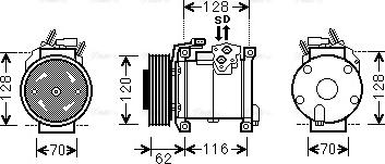 Ava Quality Cooling CRAK109 - Compressore, Climatizzatore autozon.pro