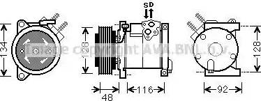 Ava Quality Cooling CR K102 - Compressore, Climatizzatore autozon.pro