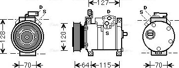 Ava Quality Cooling CR K115 - Compressore, Climatizzatore autozon.pro