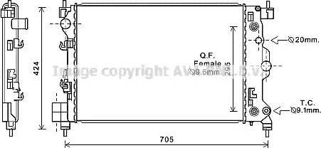 Ava Quality Cooling CT2044 - Radiatore, Raffreddamento motore autozon.pro