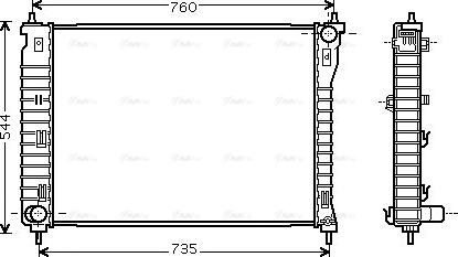 Ava Quality Cooling CT 2034 - Radiatore, Raffreddamento motore autozon.pro