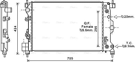 Ava Quality Cooling CTA2044 - Radiatore, Raffreddamento motore autozon.pro