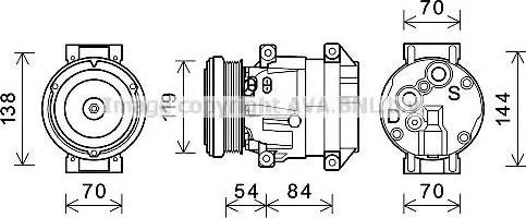 Ava Quality Cooling CTK055 - Compressore, Climatizzatore autozon.pro