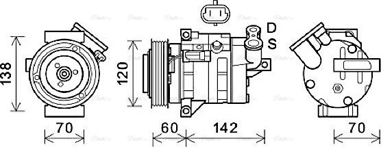 Ava Quality Cooling CTK052 - Compressore, Climatizzatore autozon.pro